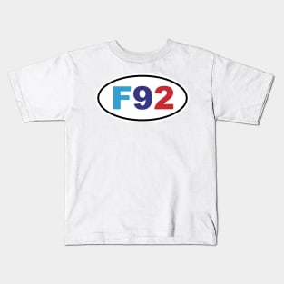 Colored F92 Chassis Code Marathon Style Kids T-Shirt
